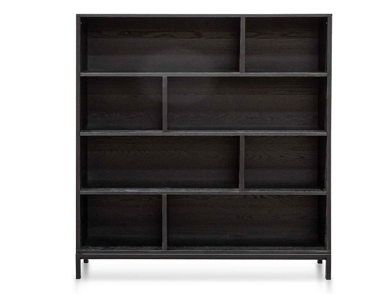 Curyo Black Wooden Bookcase