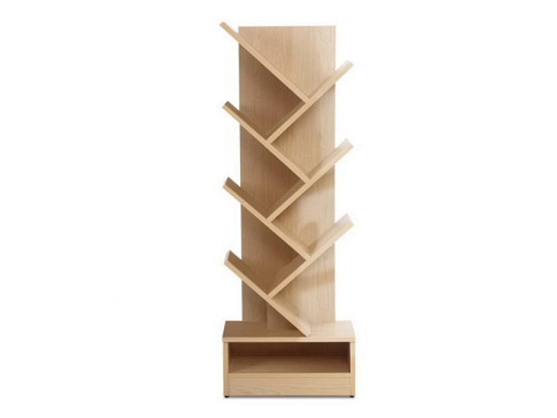 Henry Display 7 Tier- Natural Tree Bookshelf Rack