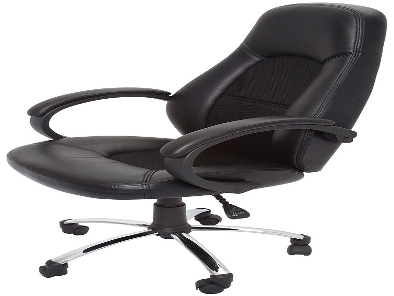 High Back Commercial Grade Executive Chair-Black PU Leather